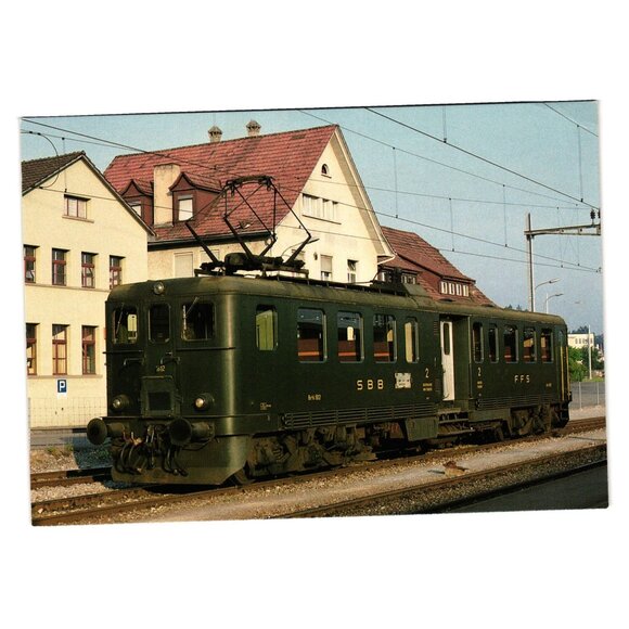 Swiss Federal Railways SBB Be 4/6 Electric Motor Coach Postcard Vintage 1984 - Picture 1 of 2